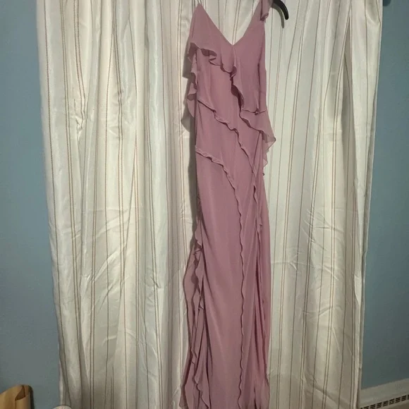 Mango ruffle pink dress - Picture 8 of 9